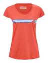 Ženska majica Babolat  Exercise Stripes Tee Poppy Red