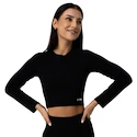 Ženska majica GymBeam  FLO Ribbed CropTop Black M