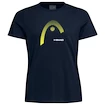 Ženska majica Head  Club Lara T-Shirt Women Dark Blue/Yellow  S