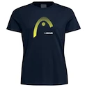 Ženska majica Head  Club Lara T-Shirt Women Dark Blue/Yellow  S
