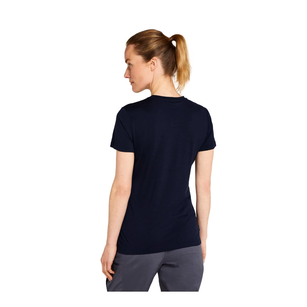 Ženska majica Icebreaker Merino 150 Tech Lite SS T South Const Midnight Navy