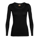 Ženska majica Icebreaker Merino 200 Oasis LS Scoop Black  L