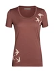 Ženska majica Icebreaker  Tech Lite II SS Scoop Tee Shapes Grape