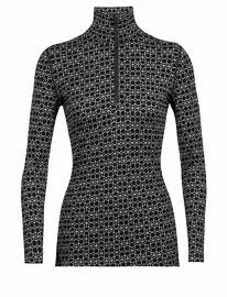 Ženska majica Icebreaker W 250 Vertex LS Half Zip Black