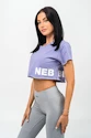 Ženska majica Nebbia POWERHOUSE Oversized Crop Top 279 purple