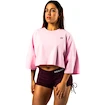 Ženska majica Nebbia STRONG BEAUTY Oversized Cropped Tee JUST FLOW 431 pink
