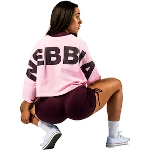 Ženska majica Nebbia STRONG BEAUTY Oversized Cropped Tee JUST FLOW 431 pink