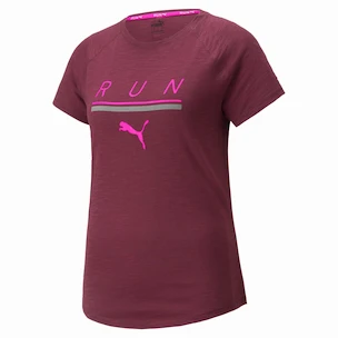Ženska majica Puma  Run 5K Logo Tee Grape Wine  L