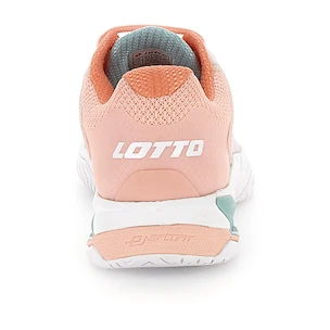 Ženska obutev za tenis Lotto Mirage 100 II SPD W White/Melon Orange