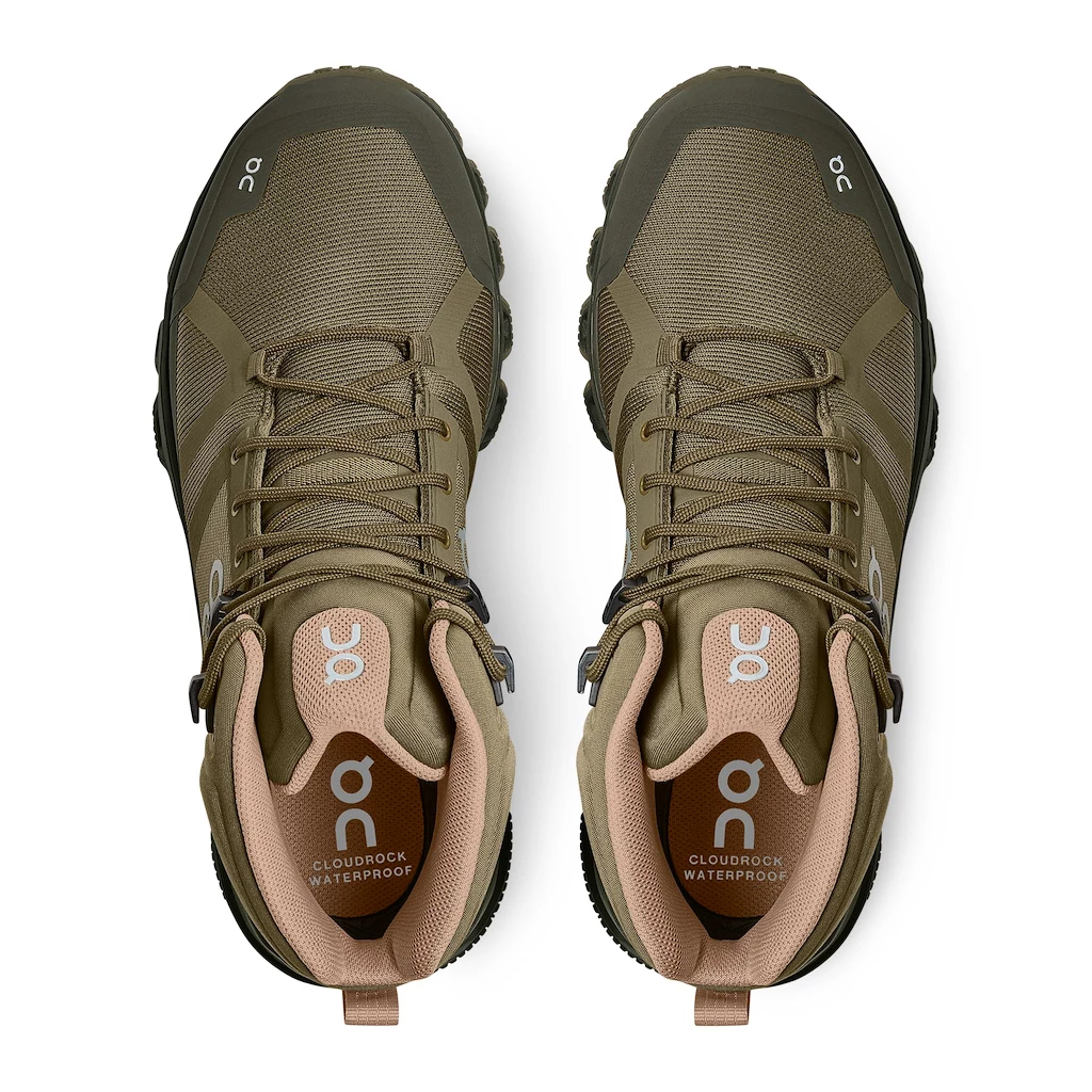 Ženska obutev za uporabo na prostem On Cloudrock Waterproof Olive/Reed