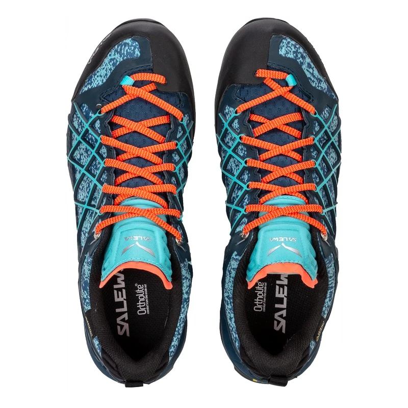 Ženska obutev za uporabo na prostem Salewa WS Wildfire GTX Blue Poseidon/Capri  UK 6,5