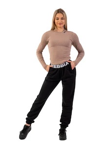 Ženska trenirka Nebbia Iconic Mid-Waist Sweatpants 408 black  XS
