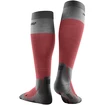 Ženske kompresijske dokolenke CEP Hiking Light Merino Berry/Grey