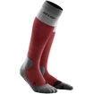 Ženske kompresijske dokolenke CEP Hiking Light Merino Berry/Grey