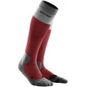 Ženske kompresijske dokolenke CEP Hiking Light Merino Berry/Grey