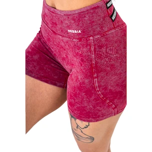 Ženske kratke hlače Nebbia NEBBIA x OLYMPIA Washed High Waisted Leggings Shorts HERITAGE 780 red