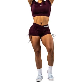 Ženske kratke hlače Nebbia STRONG BEAUTY Lace-Up Sculpting Shorts OWN YOUR POWER 429 dark red