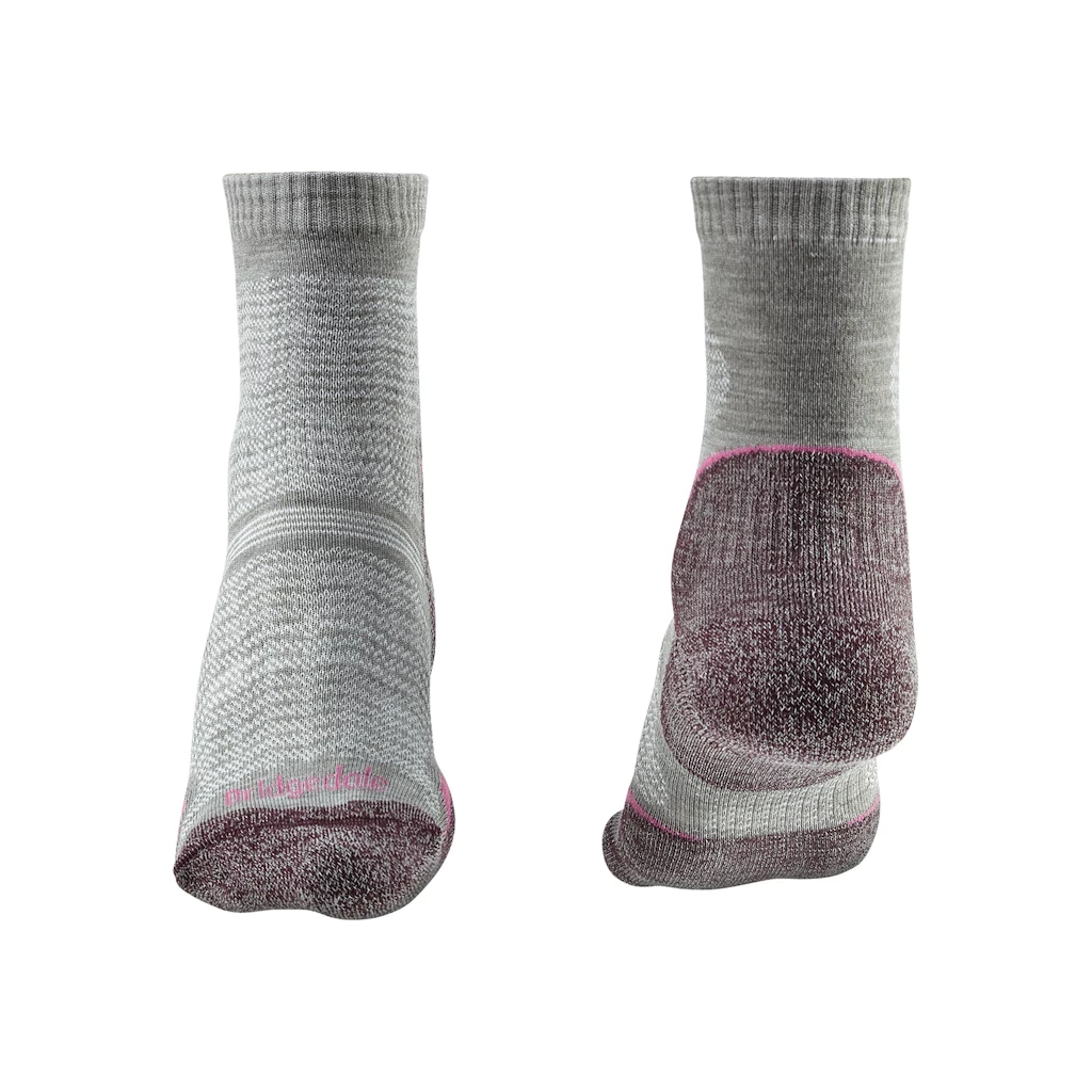 Ženske nogavice Bridgedale  Hike UL Performance Crew Original Aubergine