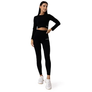 Ženske pajkice GymBeam FLO Ribbed Leggings Black  XL