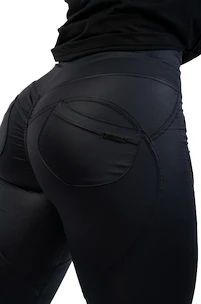 Ženske pajkice Nebbia Glossy look Bubble Butt leggings high waist 586 black