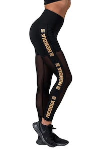Ženske pajkice Nebbia Gold Mesh leggings 829 black  XS