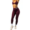 Ženske pajkice Nebbia V-Cut Lace-Up Sculpting Leggings OWN YOUR POWER 426 dark red