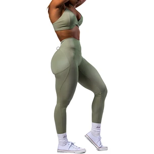 Ženske pajkice Nebbia V-Cut Lace-Up Sculpting Leggings OWN YOUR POWER 426 light green