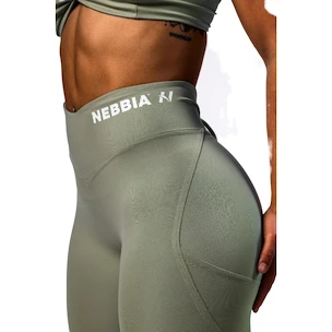 Ženske pajkice Nebbia V-Cut Lace-Up Sculpting Leggings OWN YOUR POWER 426 light green