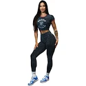 Ženske pajkice Nebbia Washed High Waisted Leggings GYM WARRIOR 776 black