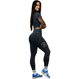 Ženske pajkice Nebbia Washed High Waisted Leggings GYM WARRIOR 776 black