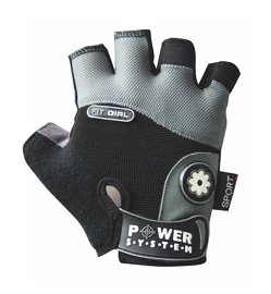 Ženske rokavice za fitnes Power System Fit Girl Gray