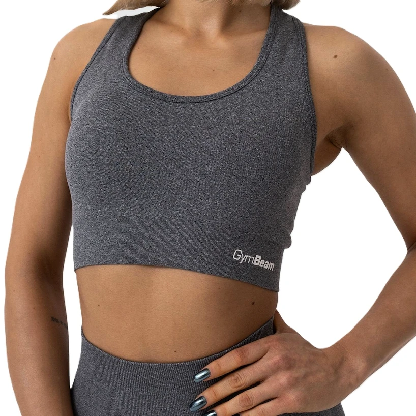 Ženski nedrček GymBeam  FLO Sports Bra Grey