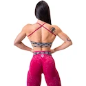 Ženski nedrček Nebbia NEBBIA x OLYMPIA Washed Open Back Sports Bra LEGACY 779 red