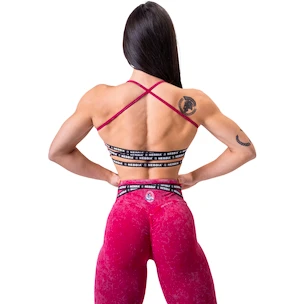 Ženski nedrček Nebbia NEBBIA x OLYMPIA Washed Open Back Sports Bra LEGACY 779 red