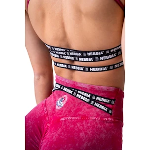 Ženski nedrček Nebbia NEBBIA x OLYMPIA Washed Open Back Sports Bra LEGACY 779 red