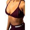 Ženski nedrček Nebbia STRONG BEAUTY Medium-Support Sports Bra TWIST-KNOT 423 dark red