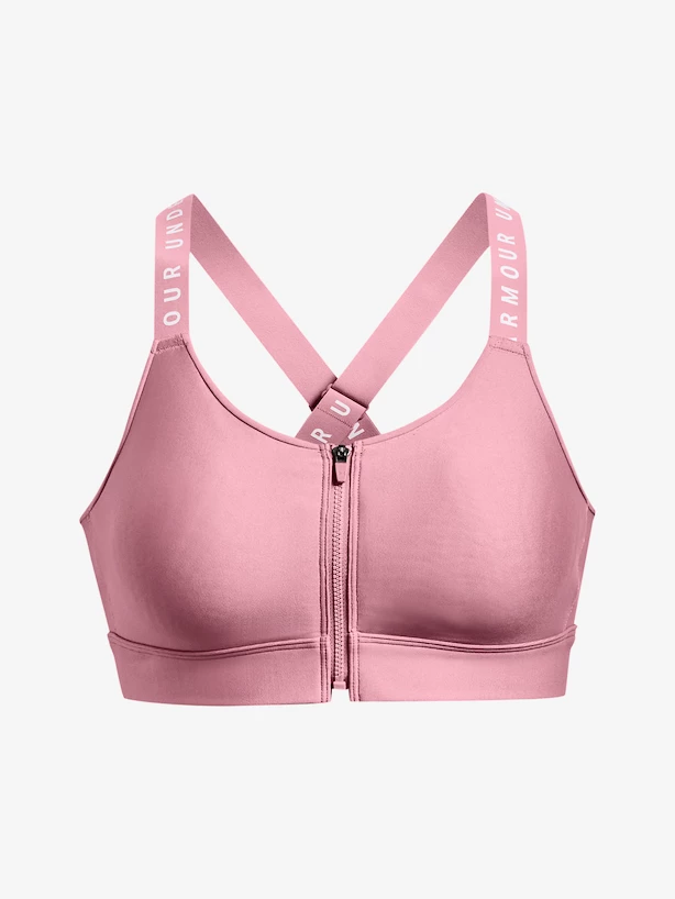 Ženski nedrček Under Armour  Infinity High Bra Zip-PNK