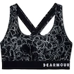 Ženski nedrček Under Armour  Mid Crossback Printed Black  XS