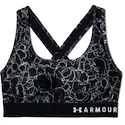 Ženski nedrček Under Armour  Mid Crossback Printed Black  XS