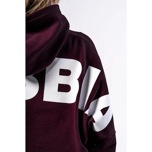 Ženski pulover Nebbia STRONG BEAUTY Oversized Hoodie OWN YOUR POWER 433 dark red